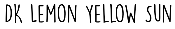 DK Lemon Yellow Sun font preview